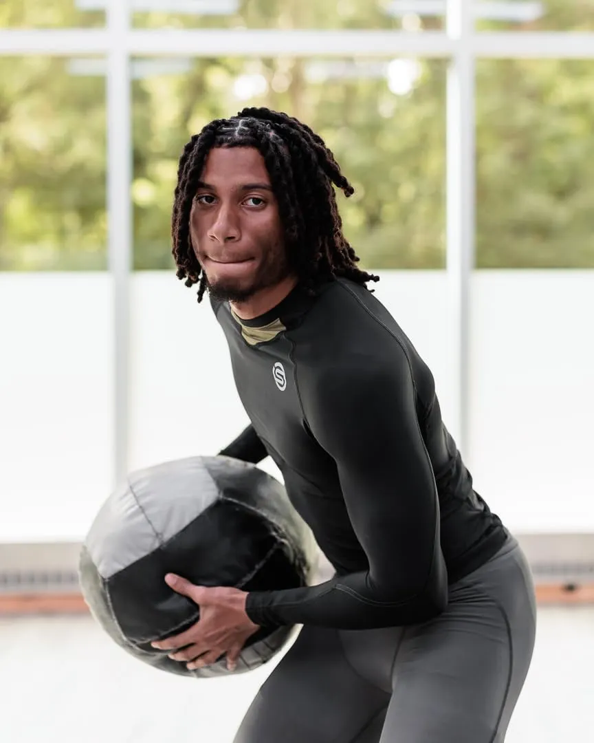 Skins Series-3 Men's Premium Compression Long Sleeve Shirt-Improved Circulation, Reduce Soreness for Lifting, Workouts