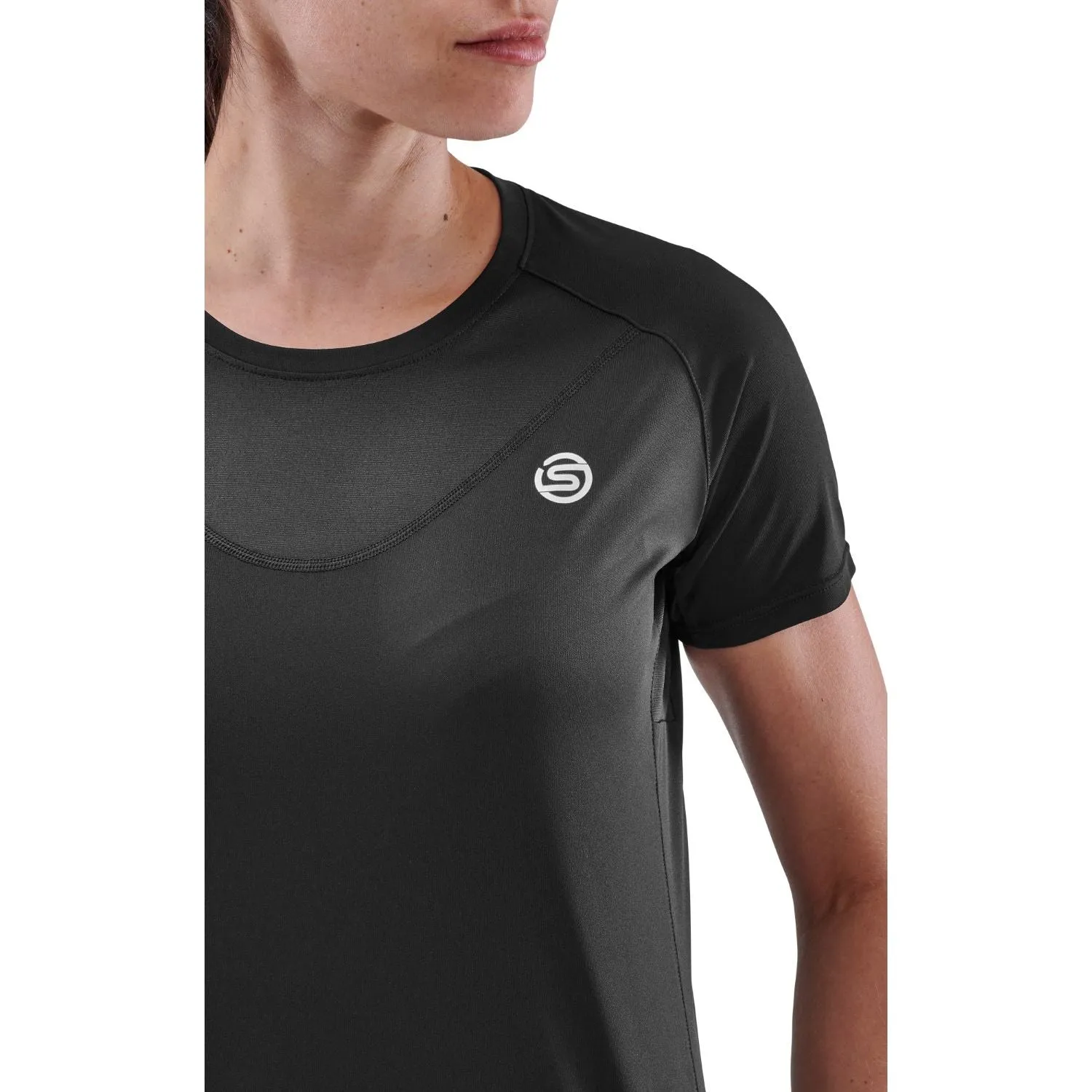 SKINS Women's Series-3 Active Short Sleeve Top - Black