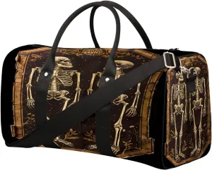 Skull Abstract Hip-hop Travel Duffel Bag for Women Men Small Sport Gym Bag Waterproof Weekender Overnight Lightweight Carry on Foldable Gym Bag for Training Swim Yoga Traveling Handbag