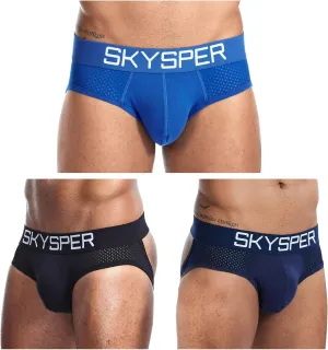 SKYSPER Men's Jockstrap Breathable Mesh 2pcs 3pcs 4pcs Jock Strap Male Underwear, Athletic Supporters for Men