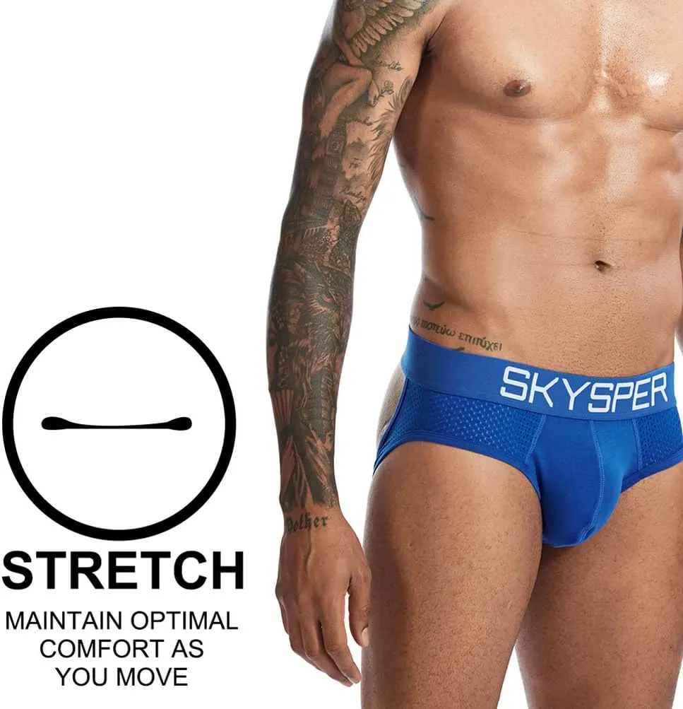SKYSPER Men's Jockstrap Breathable Mesh 2pcs 3pcs 4pcs Jock Strap Male Underwear, Athletic Supporters for Men