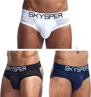 SKYSPER Men's Jockstrap Breathable Mesh 2pcs 3pcs 4pcs Jock Strap Male Underwear, Athletic Supporters for Men