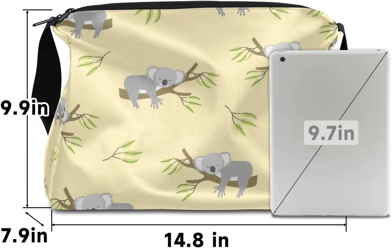Sleeping Koala Bear Small Gym Bag for Men Women Workout Sport Duffle Bag Waterproof Weekender Overnight Bag Lightweight Carry on Tote Bag Crossbody Shoulder Travel Bag for Swim Yoge Dance