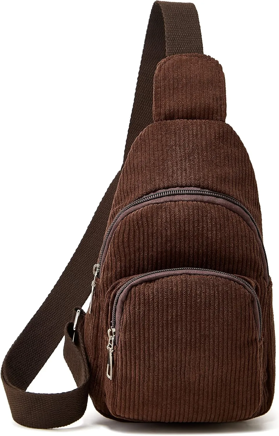 Sling Bag for Women Small Crossbody Sling Bag Corduroy Sling Backpack Fanny Belt Bag for Travel Sports Running Hiking
