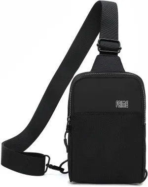 Small Crossbody Bags for Women & Men, Mini Sling Bag Fanny Packs Crossbody Purse, Chest Bag for Travelling, Hiking, Running (Black)