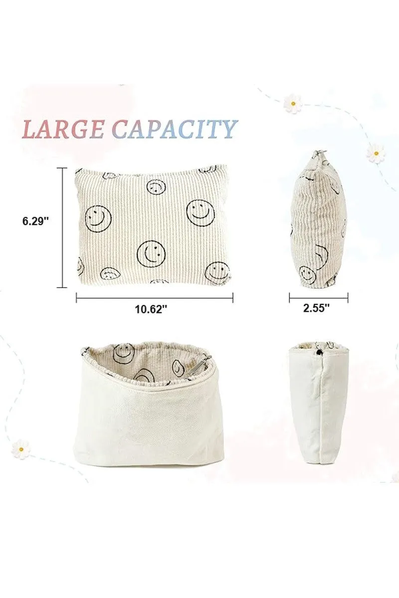 Smiley Face Cosmetic Makeup Clutch Bag