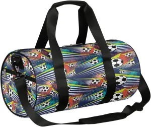 Soccer Ball Sport Gym Bag Small Gym Duffel Bags for Men Women Overnight Weekender Bag Lightweight Sport Duffle Bag Carry On Gymbag