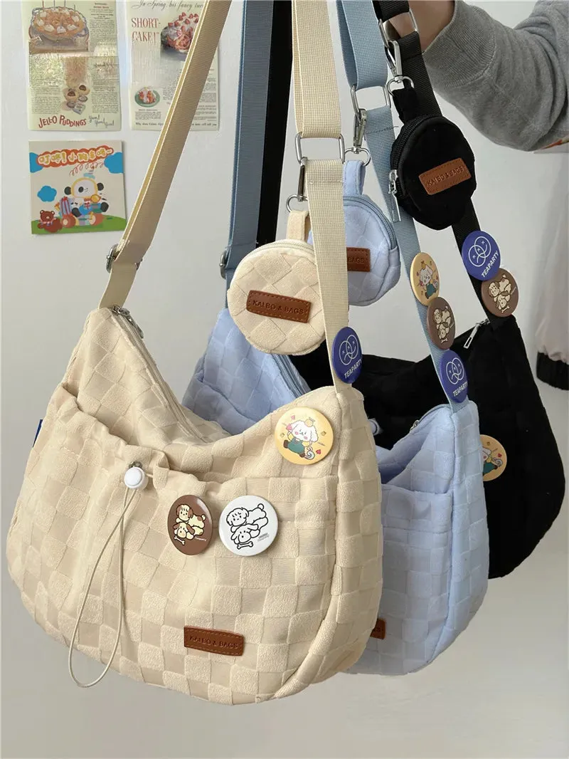 Soft Girl Plaid Bag