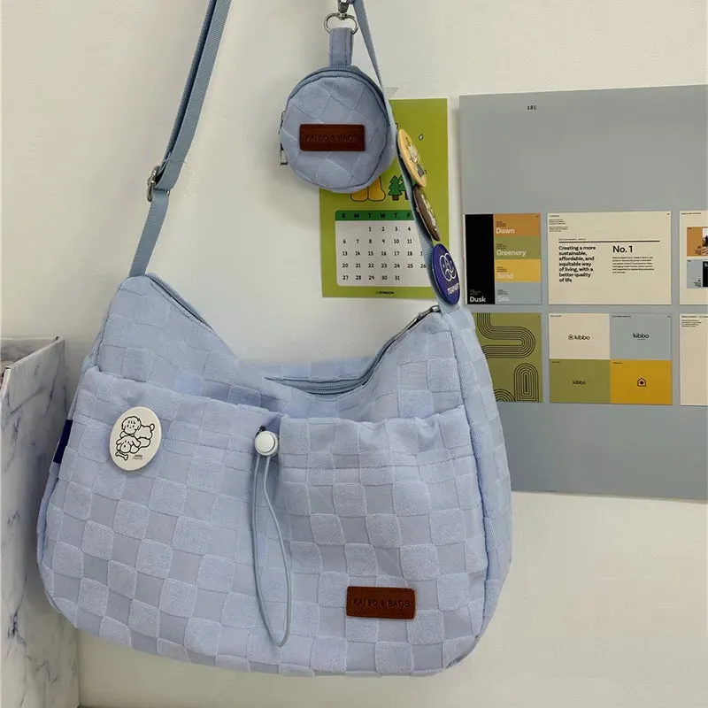 Soft Girl Plaid Bag