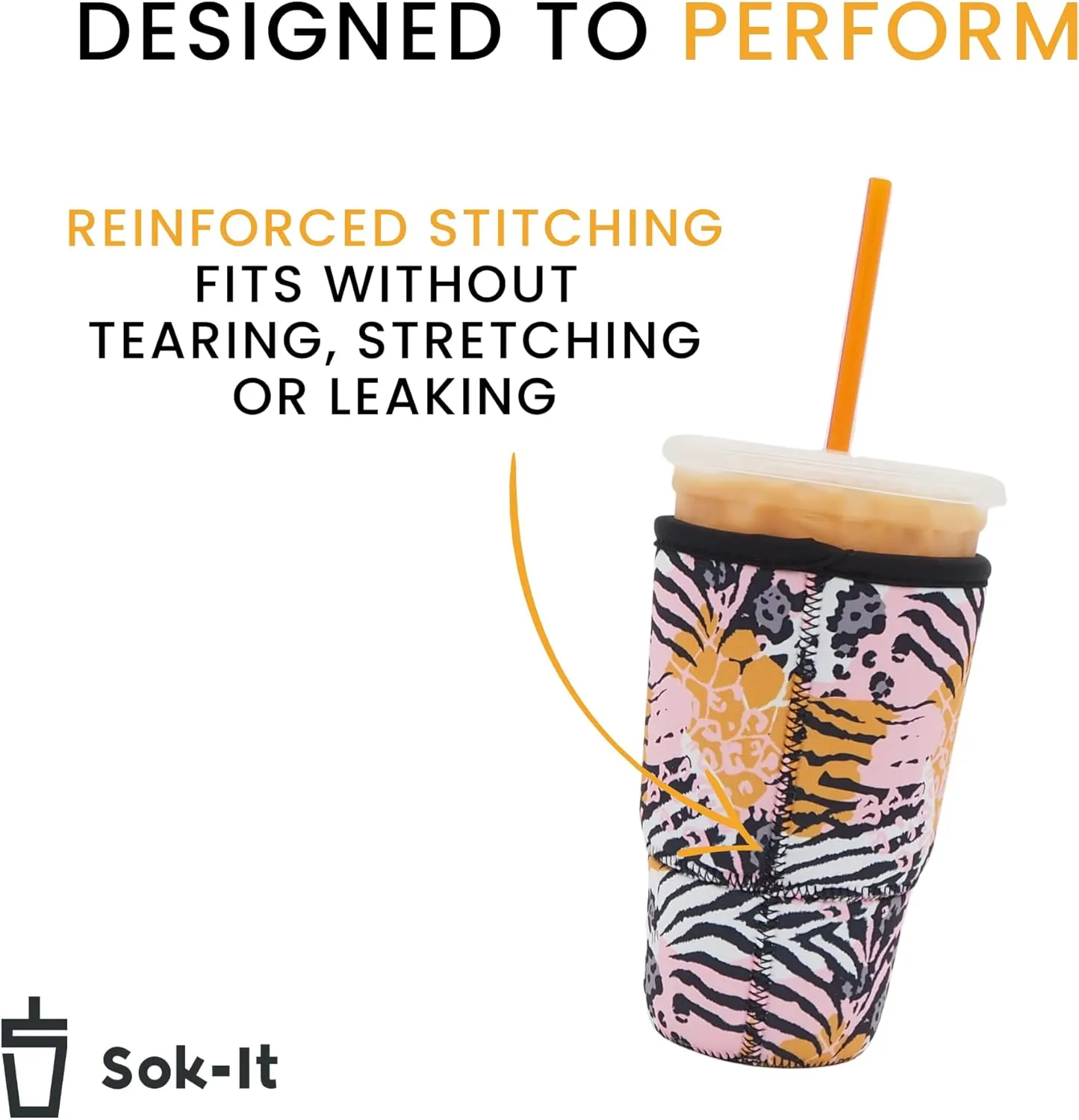 Sok It JavaSok NHL Iced Coffee & Cold Soda Insulated Neoprene Cup Sleeve (Buffalo Sabres, Large: 30-32oz)