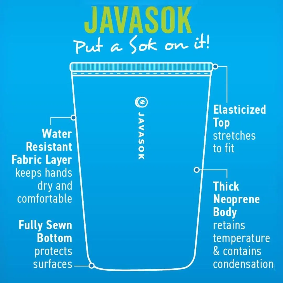 Sok It JavaSok NHL Iced Coffee & Cold Soda Insulated Neoprene Cup Sleeve (Buffalo Sabres, Large: 30-32oz)