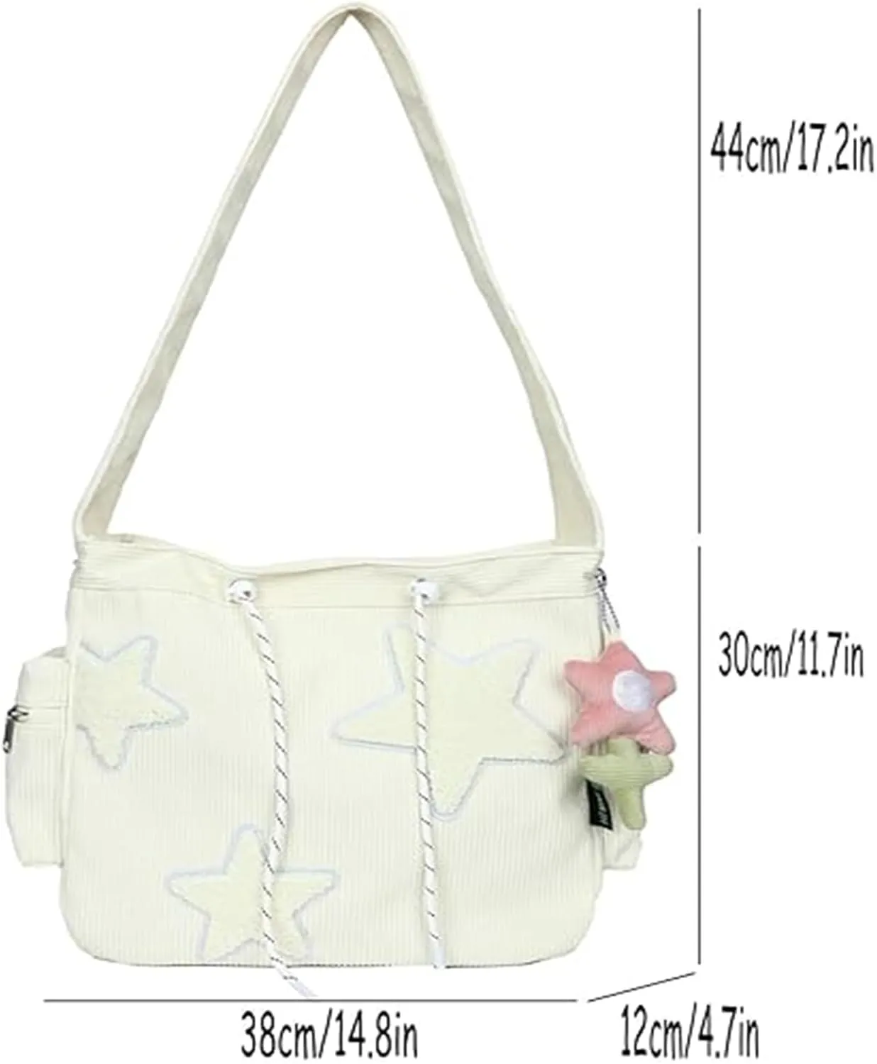 Solarix Bag, Solarix Crossbody Bag, Large Capacity Y2k Shoulder Bag, Cute Corduroy Messenger Tote Bag for Women