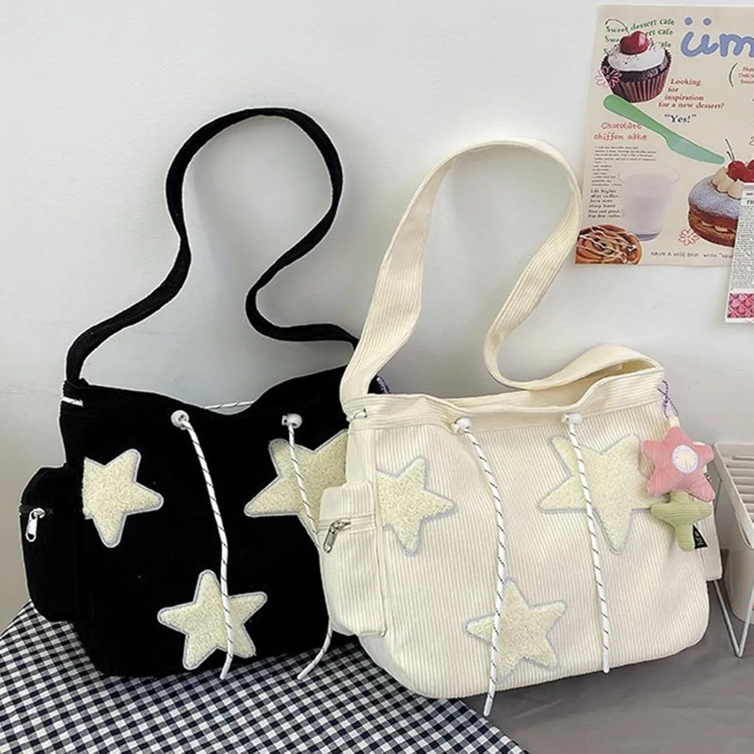 Solarix Bag, Solarix Crossbody Bag, Large Capacity Y2k Shoulder Bag, Cute Corduroy Messenger Tote Bag for Women
