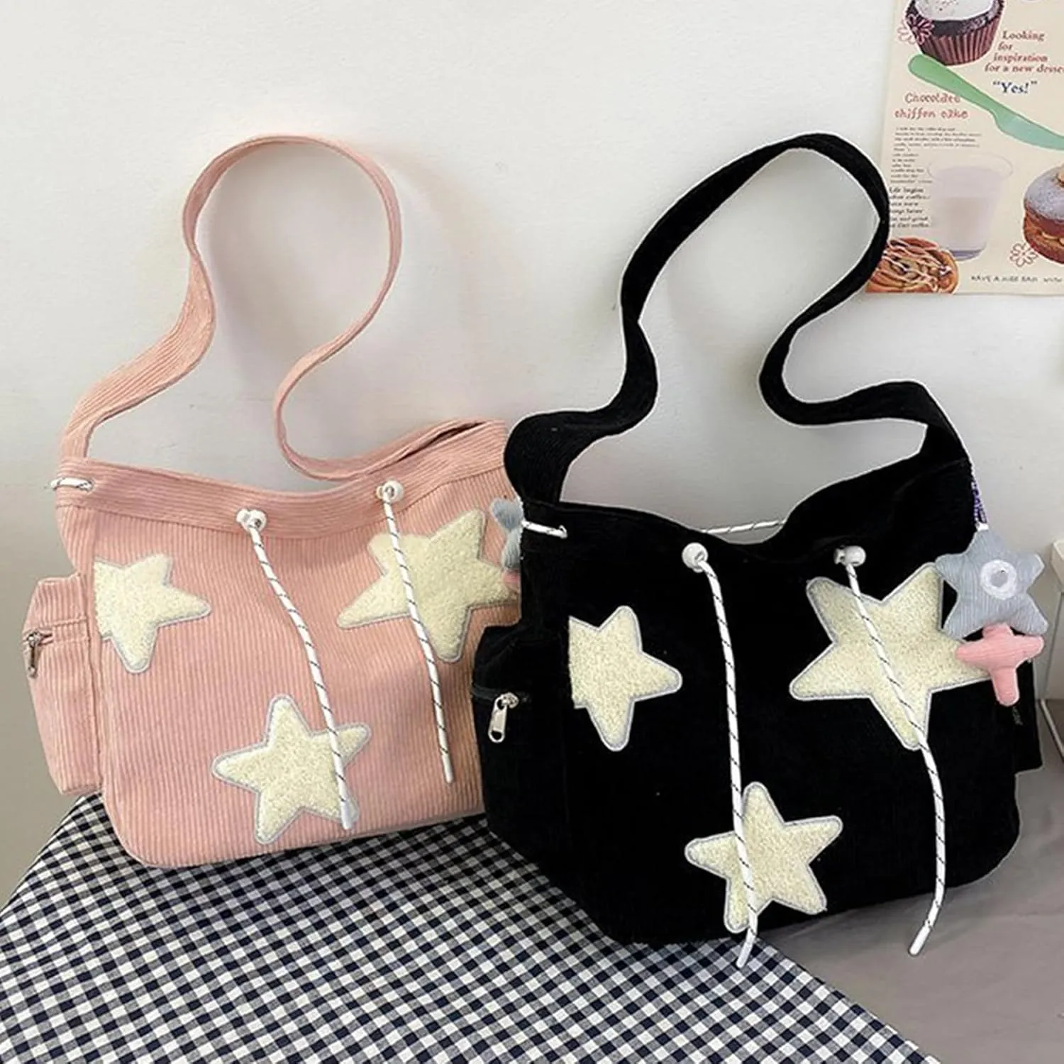 Solarix Bag, Solarix Crossbody Bag, Large Capacity Y2k Shoulder Bag, Cute Corduroy Messenger Tote Bag for Women