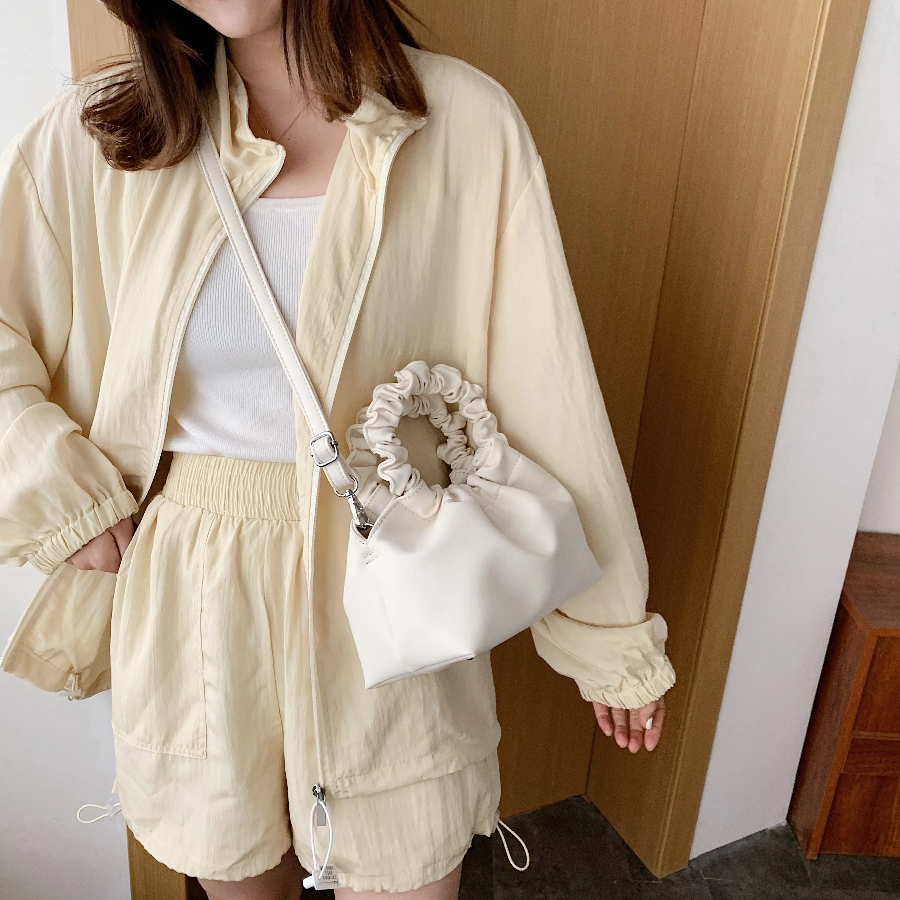 Solid Color Shoulder Messenger Bag