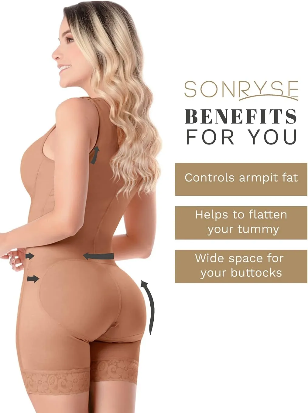 Sonryse Fajas Colombianas Postparto Reductoras Moldeadoras Levanta Cola Post Surgery Compression Garment for Women