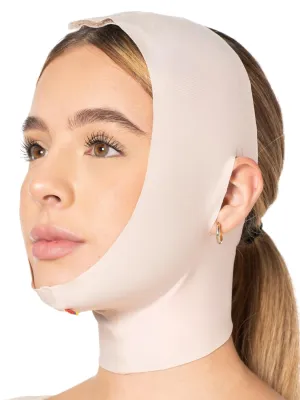 Sonryse MAC32VE Post Surgery Chin Lift After Lipo Compression Chin Support Garment Post Surgical Facial Beige M