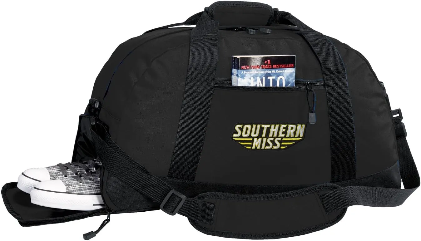 Southern Miss Duffel Bag - USM Golden Eagles Gym Bags w/SHOE POCKET