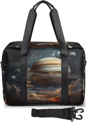 Space Jupiter Planet Womens Travel Bags, Weekender Carry on for Women, Sports Gym Bag, Workout Duffel bag, Overnight Shoulder Bag