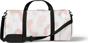 Sports Gym Bag for Women and Men Waterproof Abstract Simple Boho Shapes Pink Duffel Bag Lightweight Carryon Traveling Boarding Gripsack