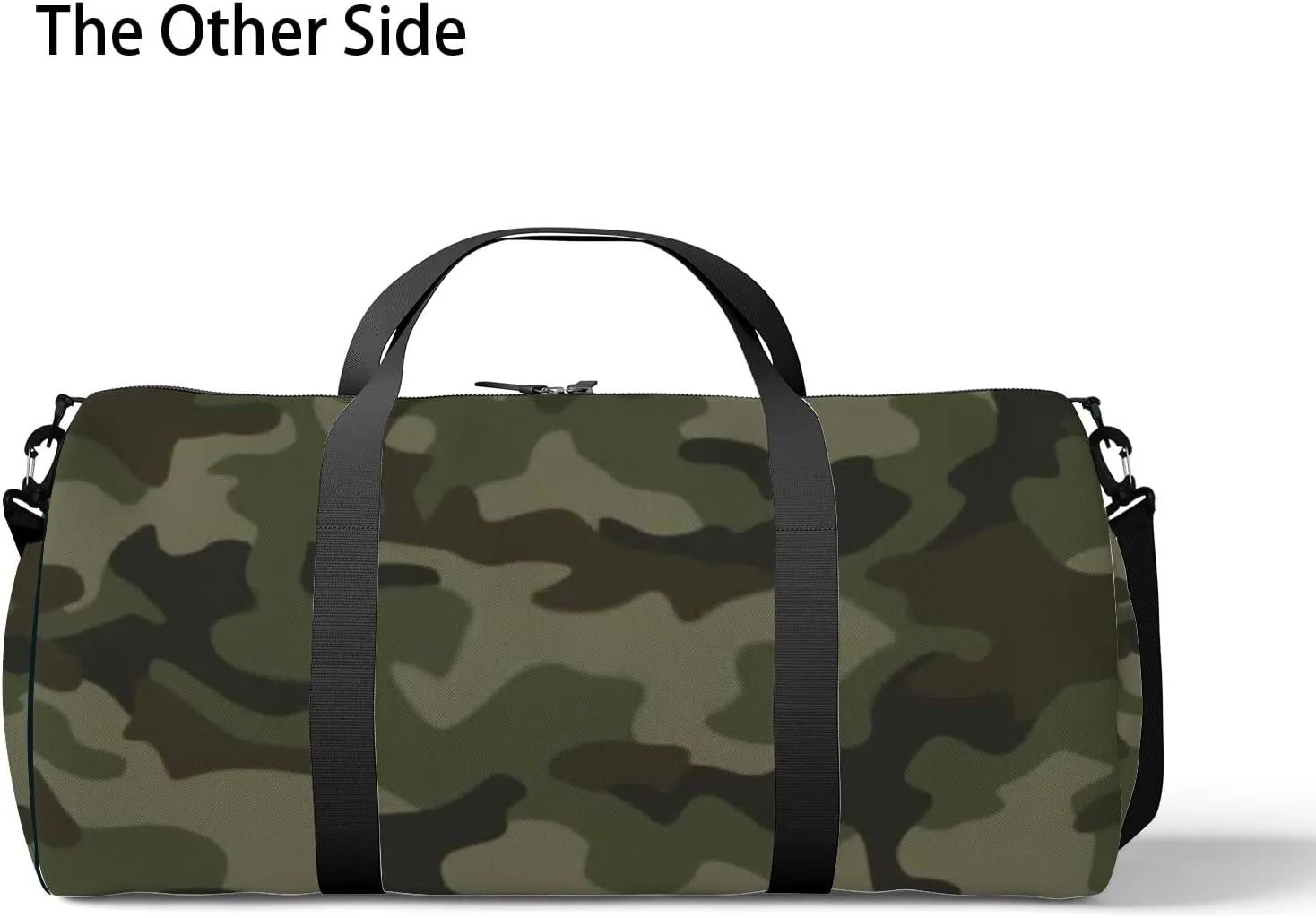 Sports Gym Bag for Women and Men Waterproof Camouflage Pattern Abstract Green Duffel Bag Lightweight Carryon Traveling Boarding Gripsack