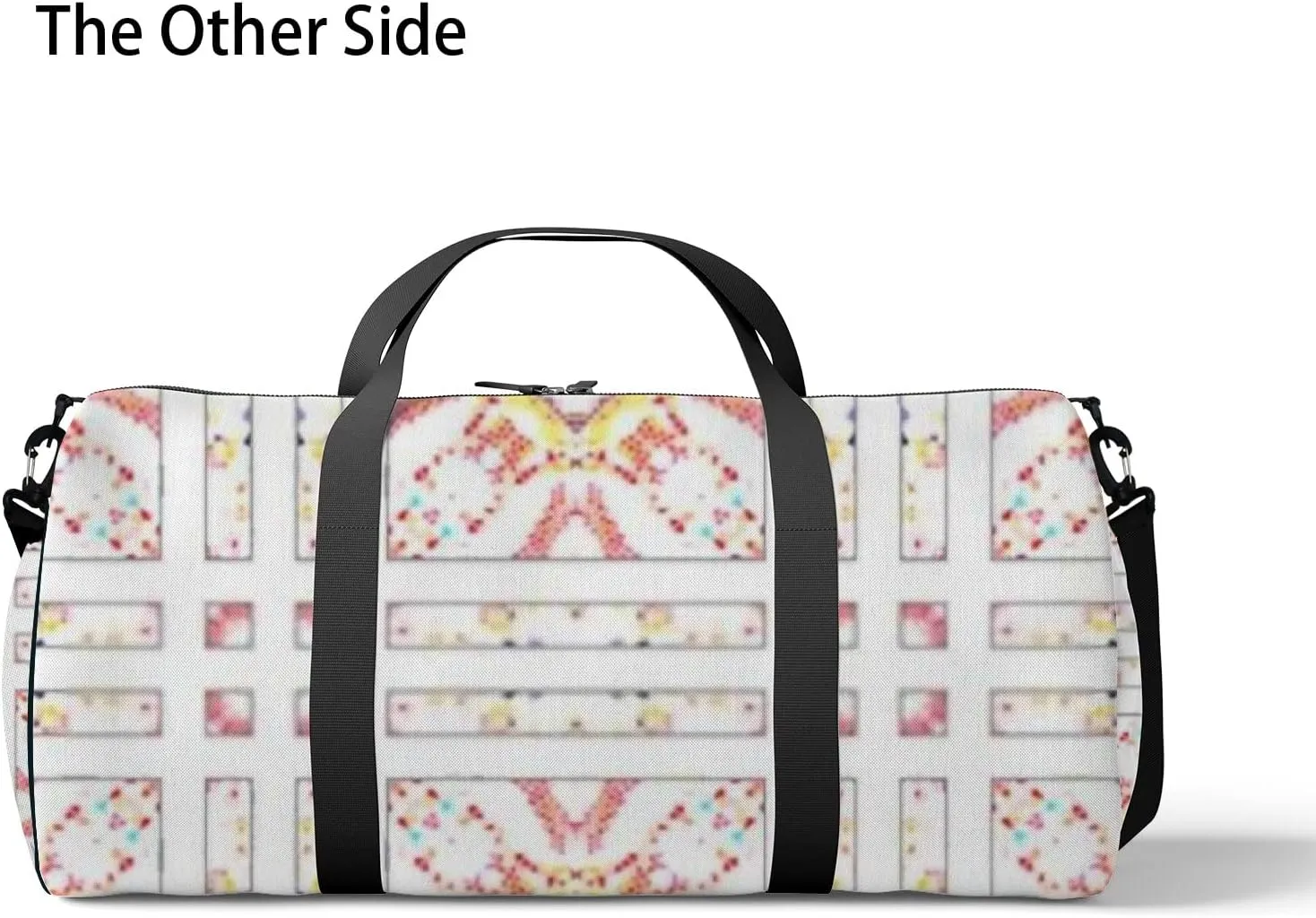 Sports Gym Bag for Women and Men Waterproof Colorful Mosaic Pattern Duffel Bag Lightweight Carryon Traveling Boarding Gripsack