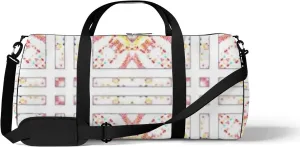Sports Gym Bag for Women and Men Waterproof Colorful Mosaic Pattern Duffel Bag Lightweight Carryon Traveling Boarding Gripsack
