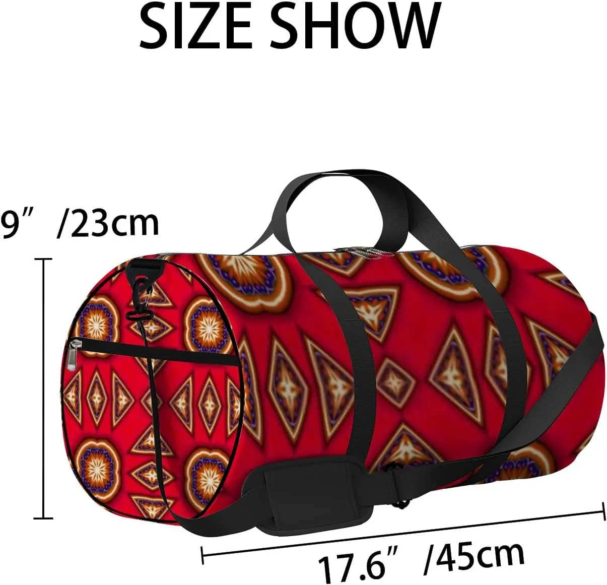 Sports Gym Bag for Women and Men Waterproof Colorful Patterns Duffel Bag Lightweight Carryon Traveling Boarding Gripsack
