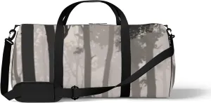 Sports Gym Bag for Women and Men Waterproof Deciduous Forest Birds Deer Duffel Bag Lightweight Carryon Traveling Boarding Gripsack