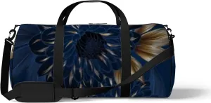 Sports Gym Bag for Women and Men Waterproof Hand Drawn Chrysanthemums Flowers Leaves Duffel Bag Lightweight Carryon Traveling Boarding Gripsack
