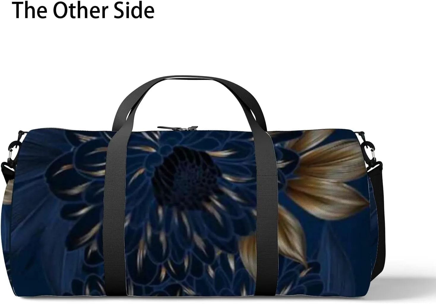 Sports Gym Bag for Women and Men Waterproof Hand Drawn Chrysanthemums Flowers Leaves Duffel Bag Lightweight Carryon Traveling Boarding Gripsack
