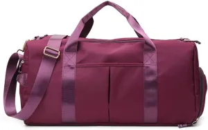 Sports Gym Bag With Shoe Bag Wet Bag Duffle Bag Waterproof Travel Bag for Women Cute Gym Bag violet 29L