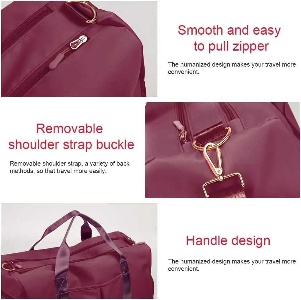 Sports Gym Bag With Shoe Bag Wet Bag Duffle Bag Waterproof Travel Bag for Women Cute Gym Bag violet 29L