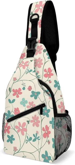 Spring Daisy Flowers Sling Bag Crossbody Bags Cross Body Bag Fanny Packs Chest Bags Sling Purses for Travel