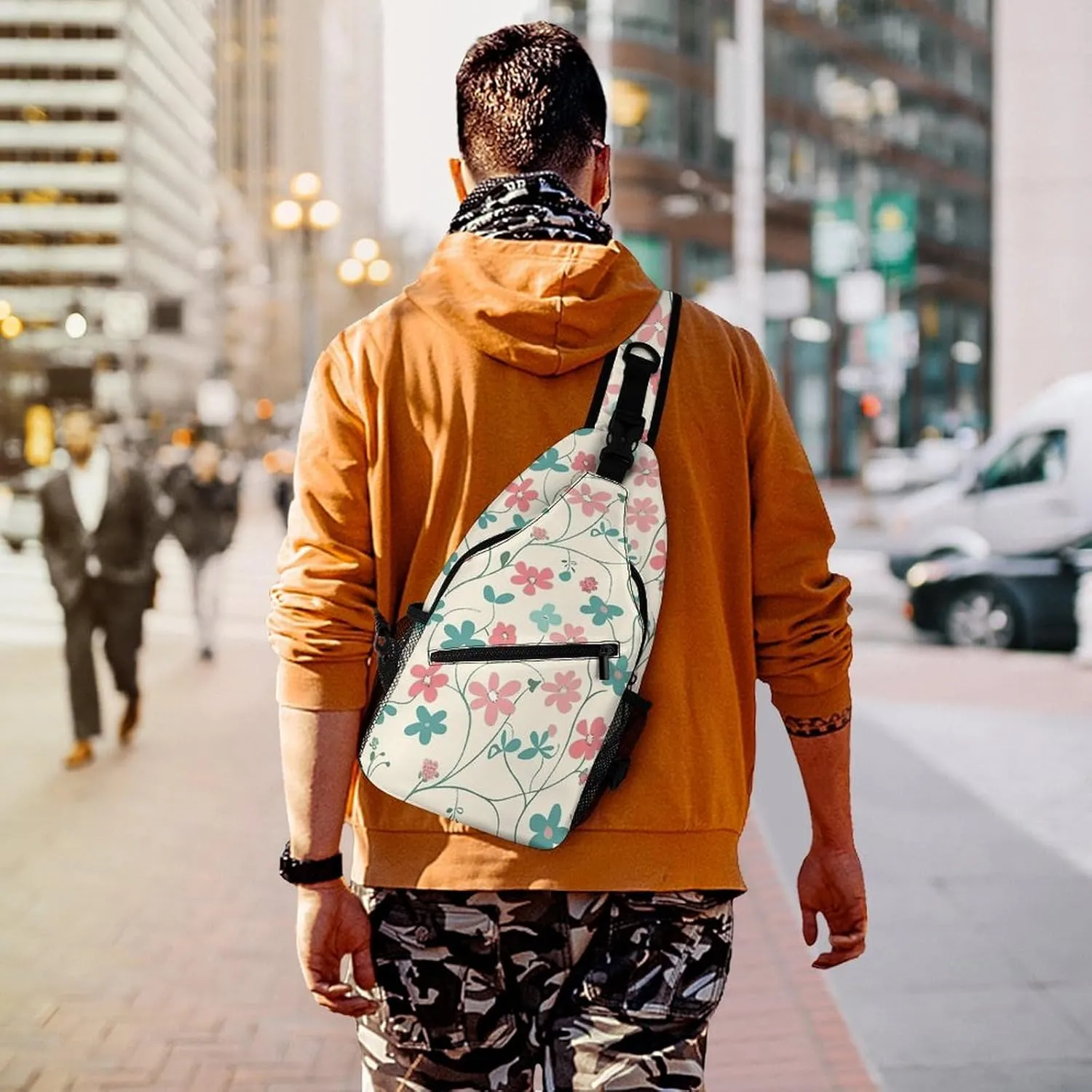 Spring Daisy Flowers Sling Bag Crossbody Bags Cross Body Bag Fanny Packs Chest Bags Sling Purses for Travel