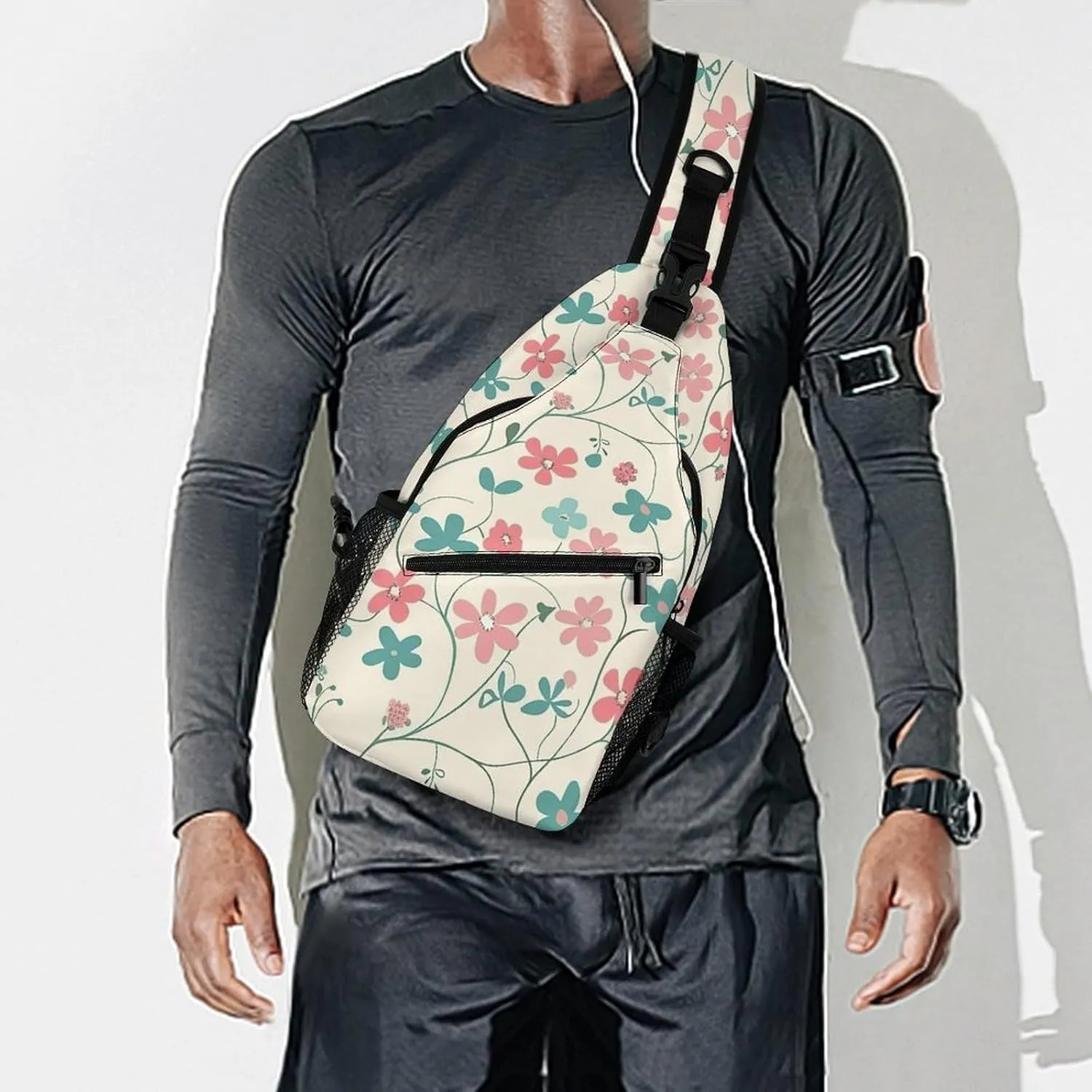 Spring Daisy Flowers Sling Bag Crossbody Bags Cross Body Bag Fanny Packs Chest Bags Sling Purses for Travel