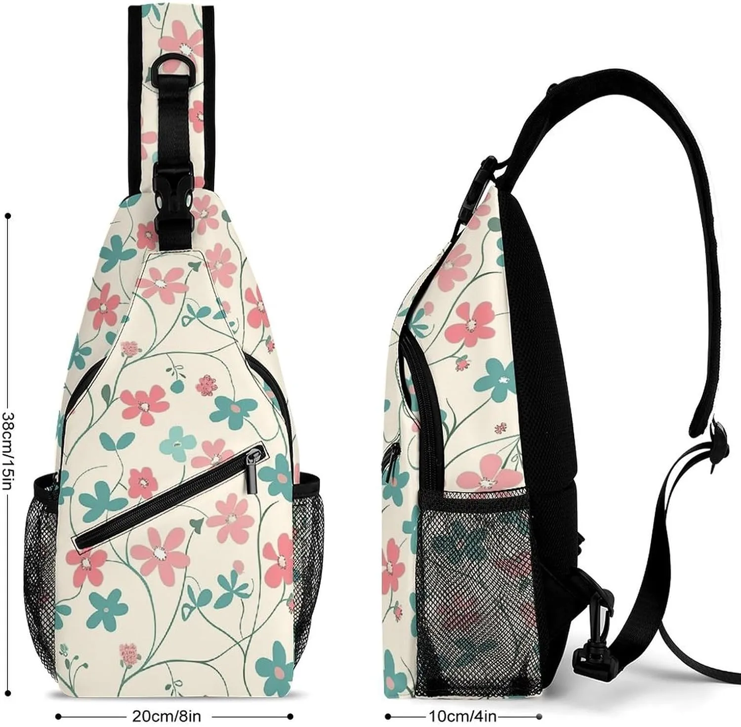 Spring Daisy Flowers Sling Bag Crossbody Bags Cross Body Bag Fanny Packs Chest Bags Sling Purses for Travel