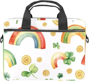 Spring Pattern with Twigs and Moon Laptop Shoulder Bag Slim Computer Briefcase Laptop Sleeve Messenger Case