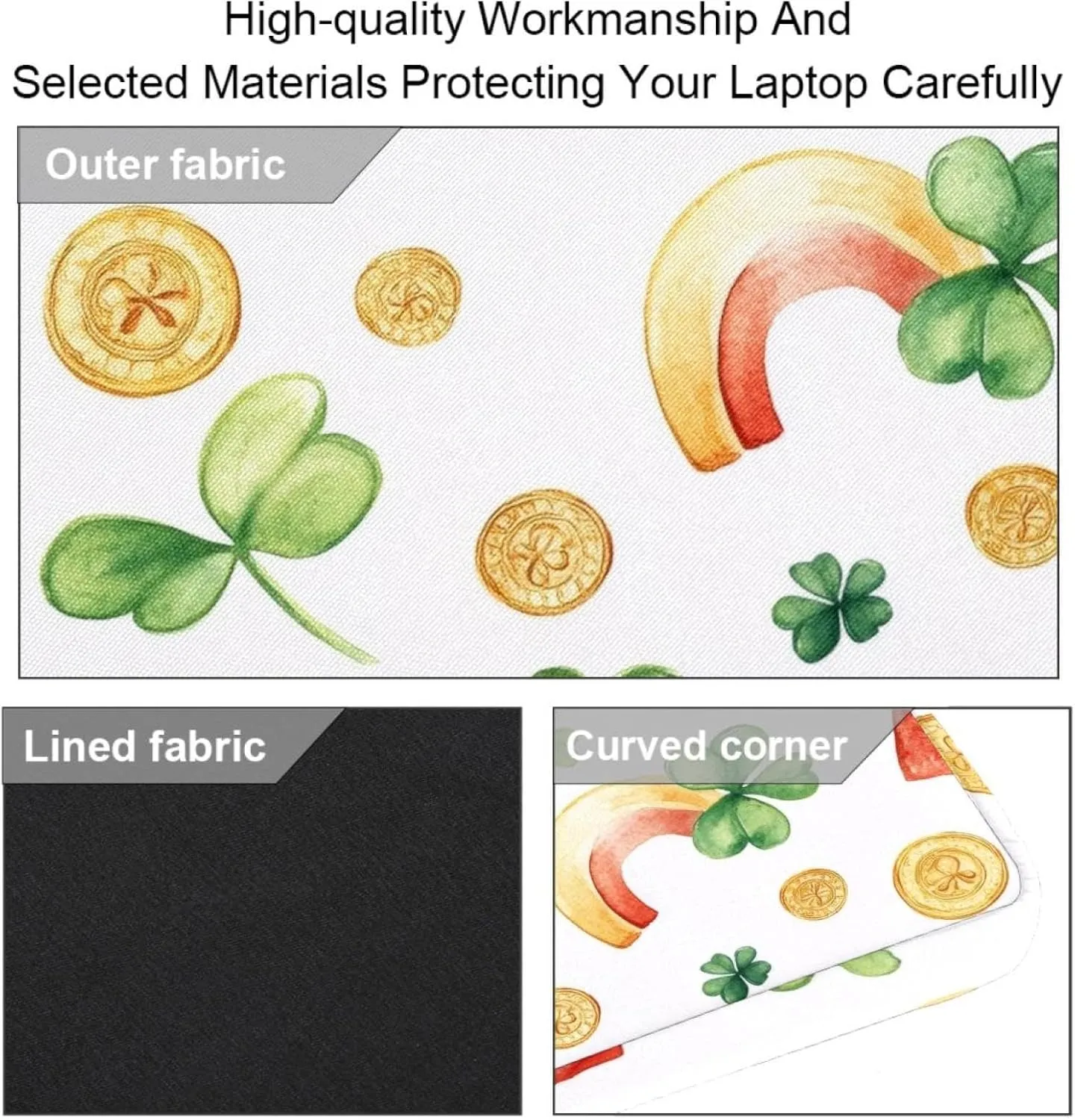 Spring Pattern with Twigs and Moon Laptop Shoulder Bag Slim Computer Briefcase Laptop Sleeve Messenger Case