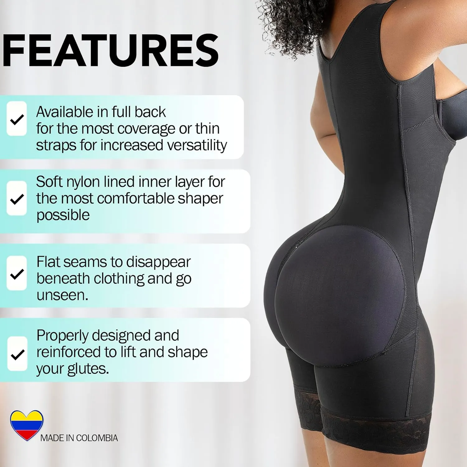 Stage 2 Colombian BBL Faja- Post Surgical Recovery Shaper For Tummy Tucks Lipo360 or BBLs Compression Garment Half Leg
