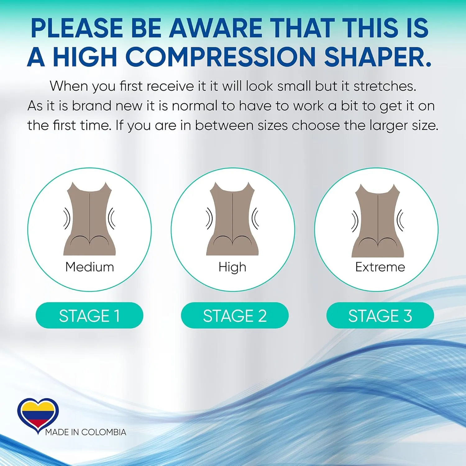 Stage 2 Colombian BBL Faja- Post Surgical Recovery Shaper For Tummy Tucks Lipo360 or BBLs Compression Garment Half Leg