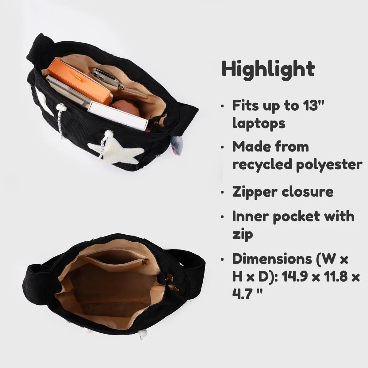 Star Tote Hobo Bag Women Aesthetic Messenger Cute Bag Handbag Large Capacity Tote Shoulder Bag Casual Crossbody