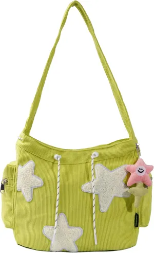 Star Tote Hobo Bag Women Aesthetic Messenger Cute Bag Handbag Large Capacity Tote Shoulder Bag Casual Crossbody