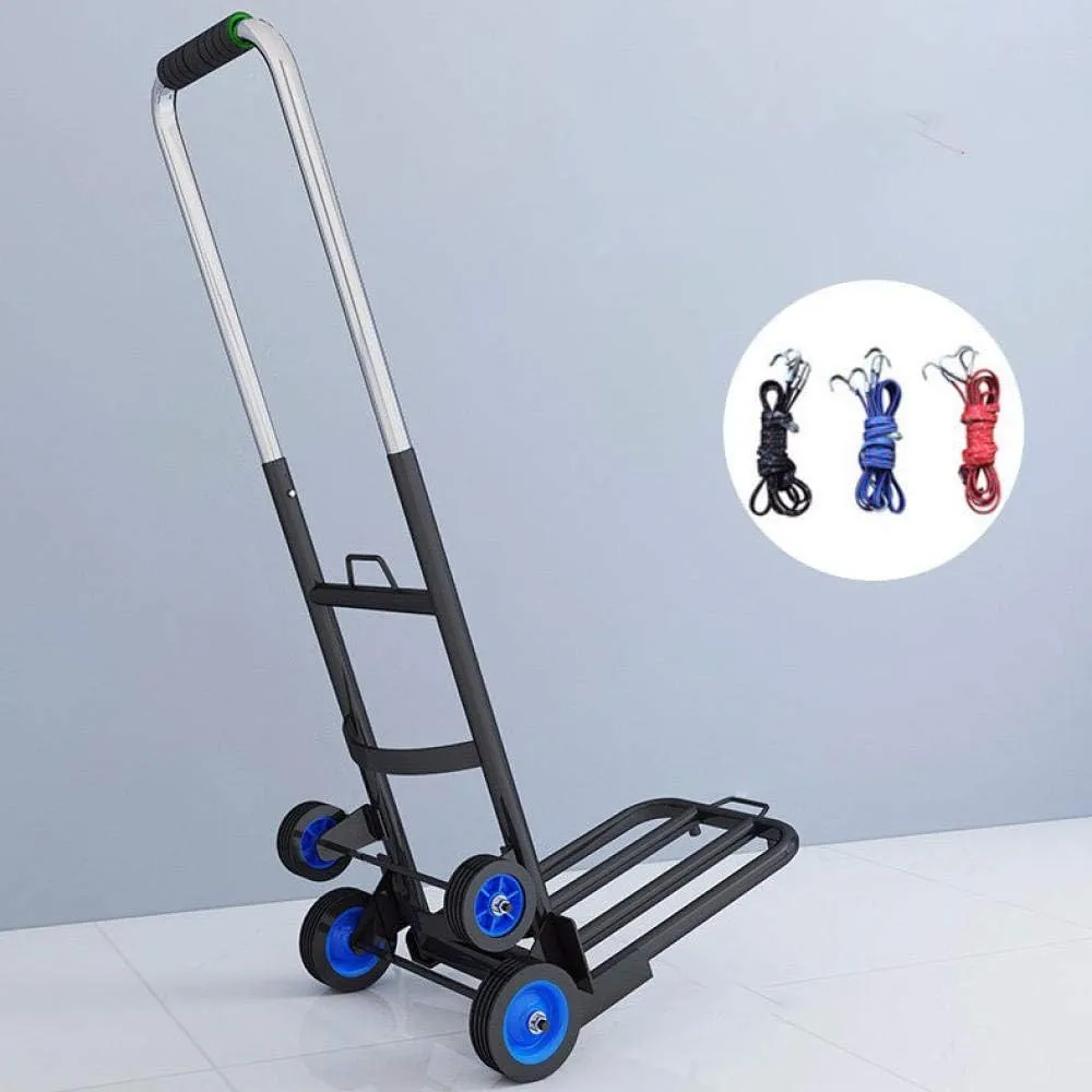Steel Multi-Functional Hand Truck Trolley with Anti Puncture Solid Wheel and 130 kg Capacity Wheeled Shopping Bag for Sack Trolley (Style #5) (Style #2)