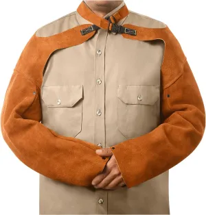 Steiner 92181 Sleeves, Weld-Rite Premium Brown Split Cowhide, 23-Inch
