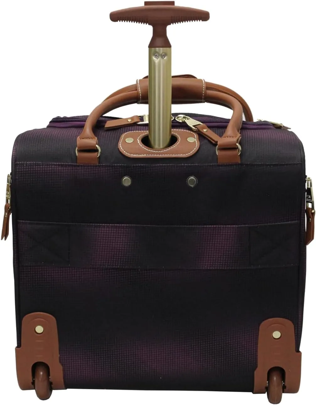 Steve Madden Designer 15 Inch Carry on Suitcase- Small Weekender Overnight Business Travel Luggage- Lightweight 2- Rolling Spinner Wheels Under Seat Bag for Women (Shadow Purple)