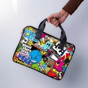 Sticker Bomb 1 Laptop Sleeve With Handle