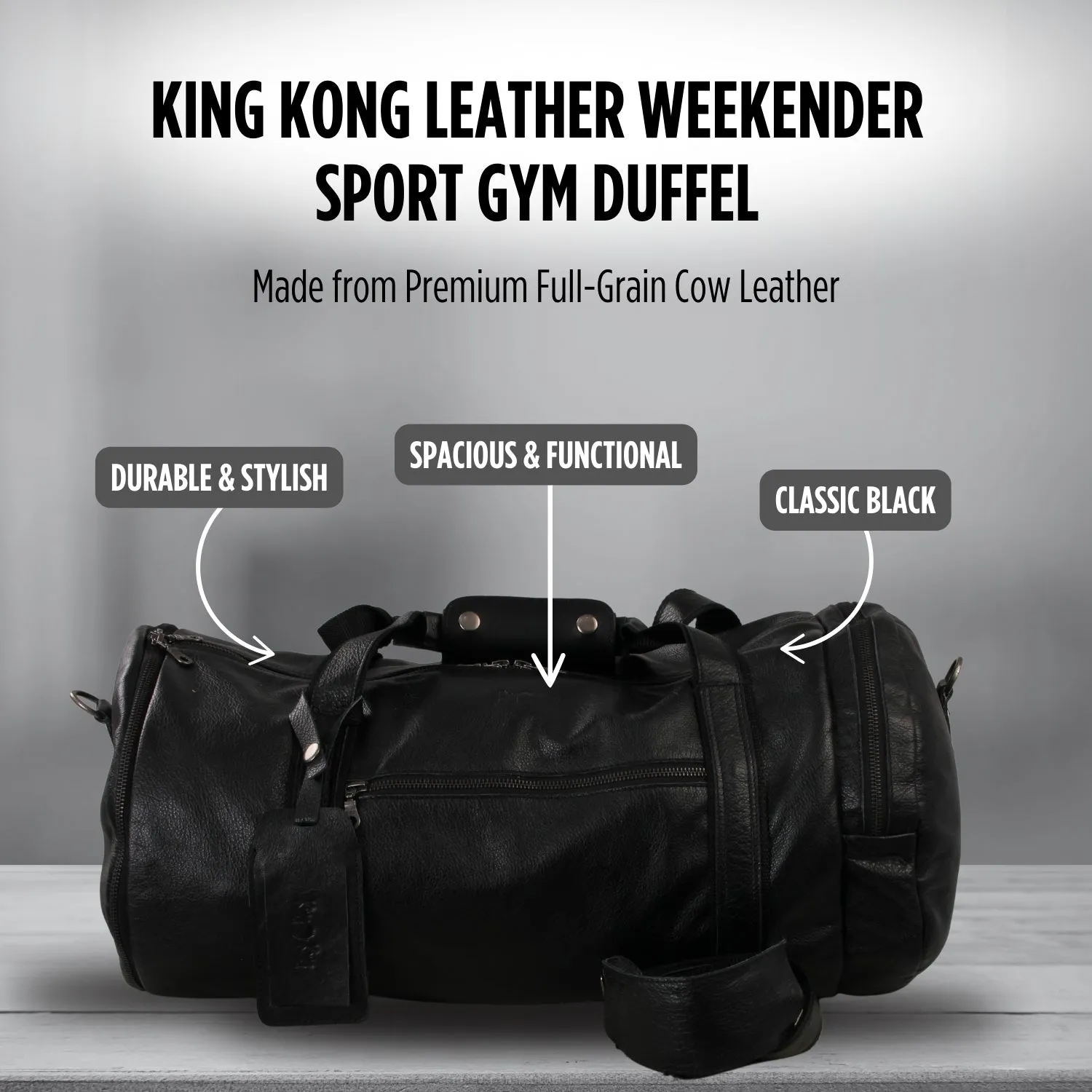 Stockman Weekender Sport Gym Duffel Bag with Waterproof Lining