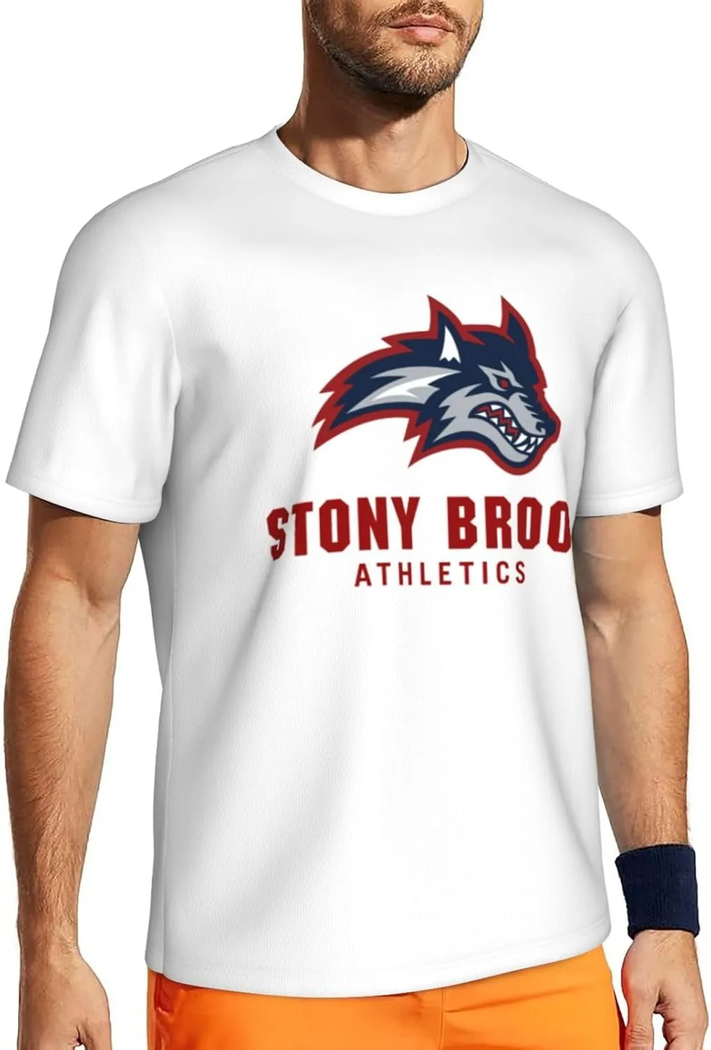 Stony Brook University Men's Lightweight Breathable Mesh Short Sleeve T-Shirt