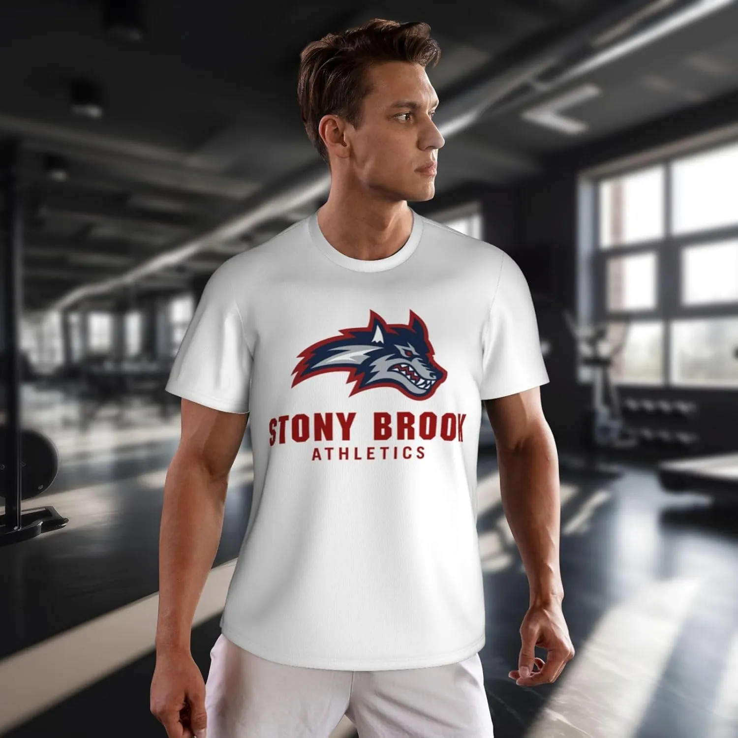 Stony Brook University Men's Lightweight Breathable Mesh Short Sleeve T-Shirt